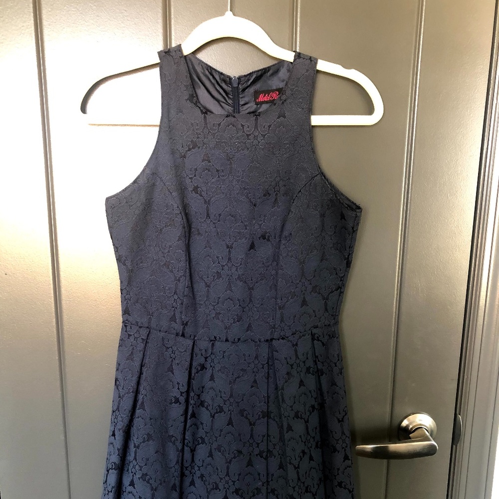 Motel Rocks/ModCloth Navy Blue Fit &Flare Dress